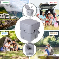 Toilette Portable 20L Pour Camping-Car, WC Avec Chasse D'Eau 13L Camry 11 Toilette Portable 20L Pour Camping-Car, WC Avec Chasse D'Eau 13L Camry -Avontuur Uitrusting toilette portable 20l pour camping car wc avec chasse deau 13l camry 2